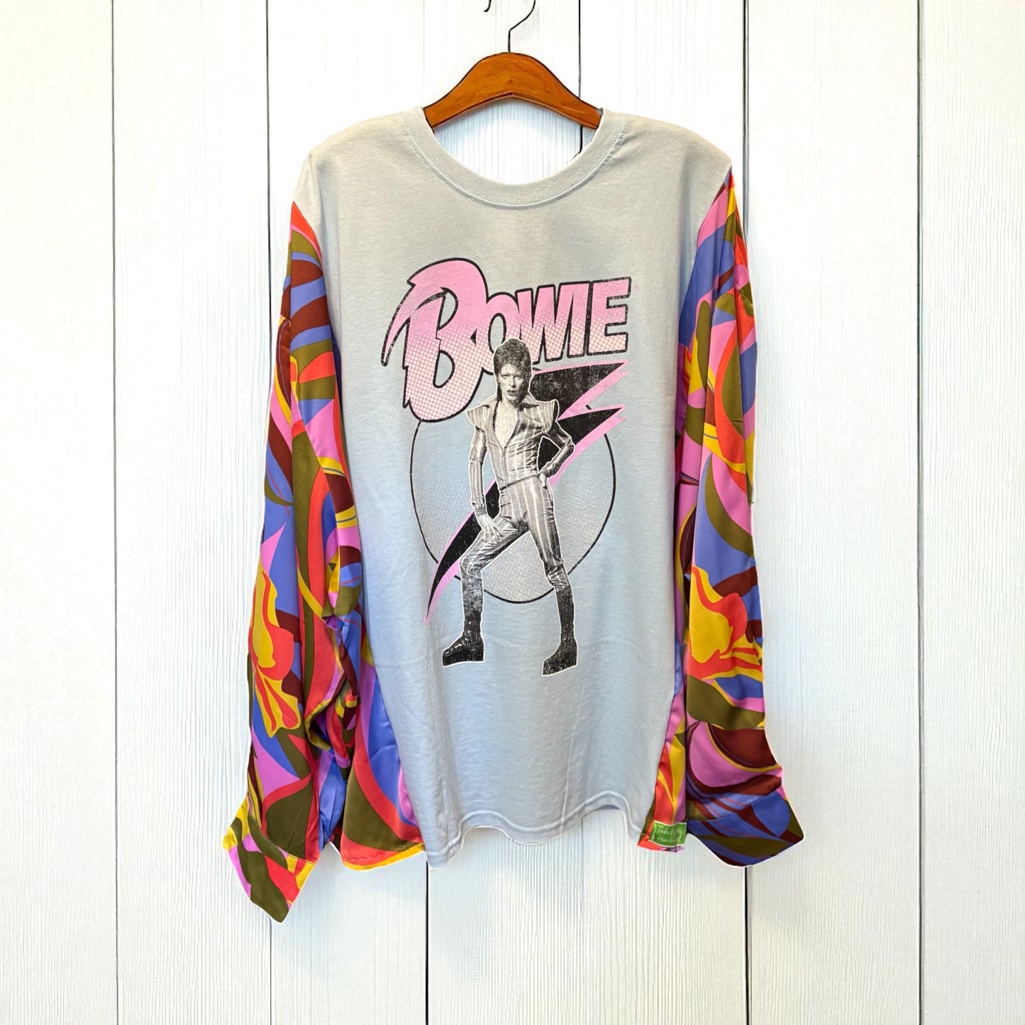 Bowie Upcycled Tee One Size Fits a Small to 2X