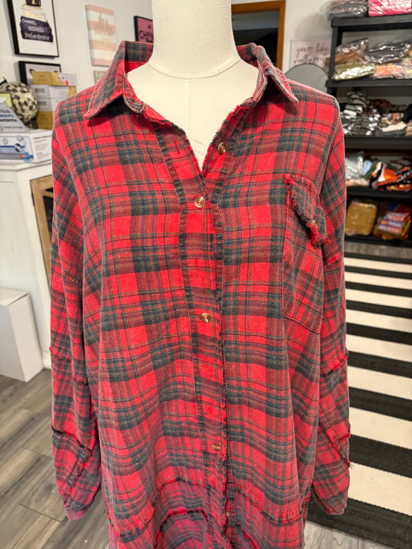 Best Flannel Ever Candied Apple Plus Size