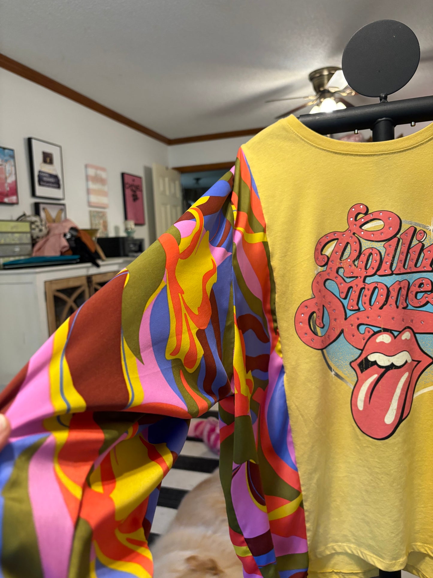 Stones Upcycled Funky Top Fits a Large to 3X…Super Oversized