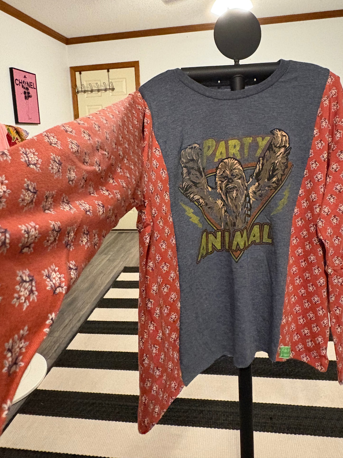 Party Animal Upcycled Tee Fits a Small to XXL OVERSIZED
