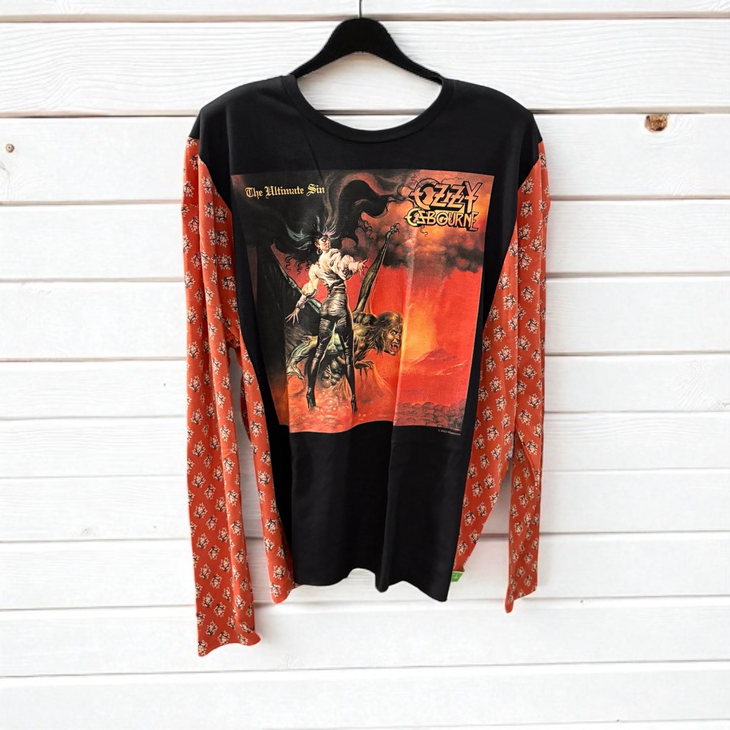 Ozzy Ultimate Sin Upcycled Drop Sleeve Tee One Size Fits a Small to 3X