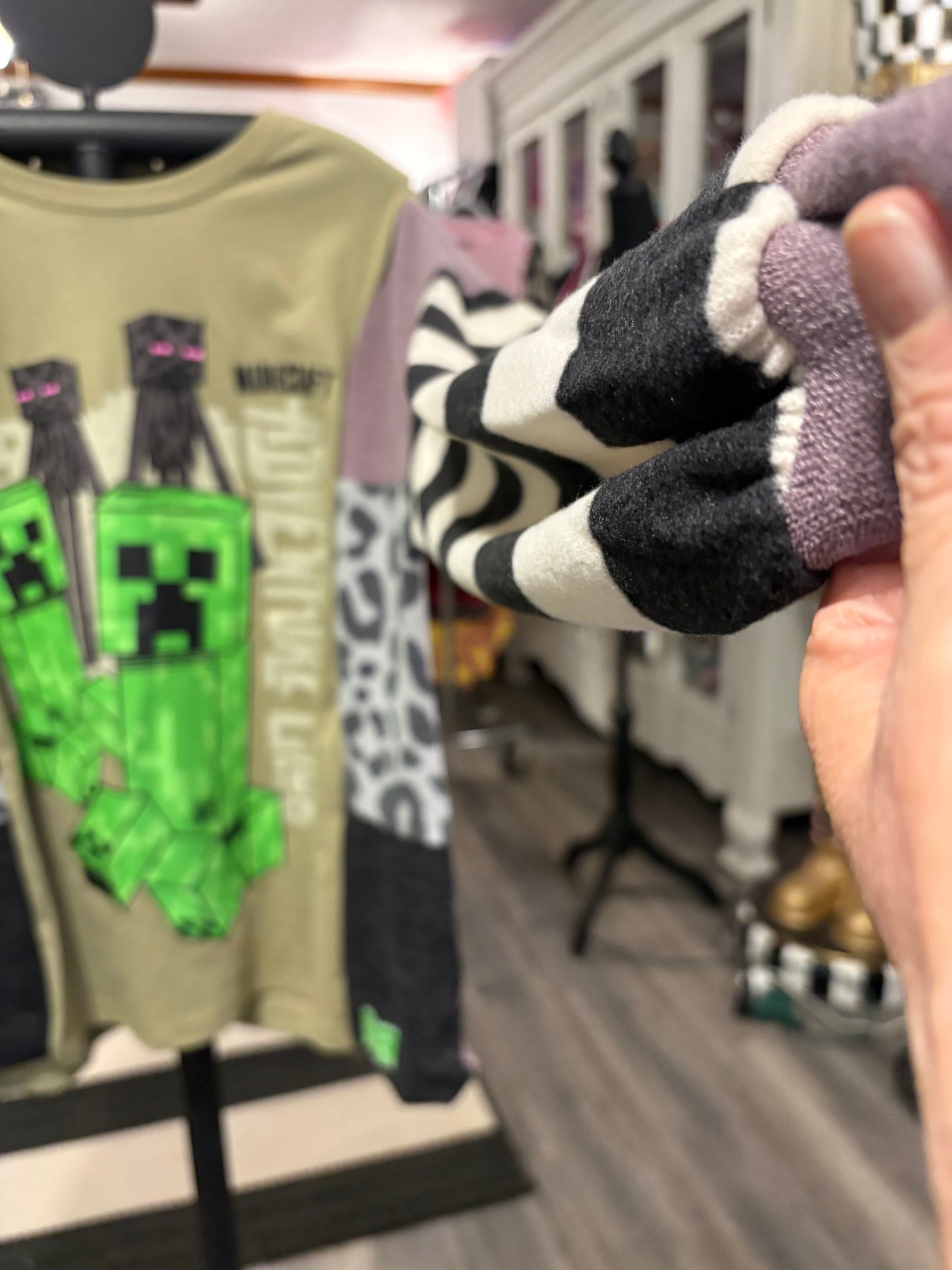 Minecraft Upcycled Sweatshirt One Size Fits a Size 6-16