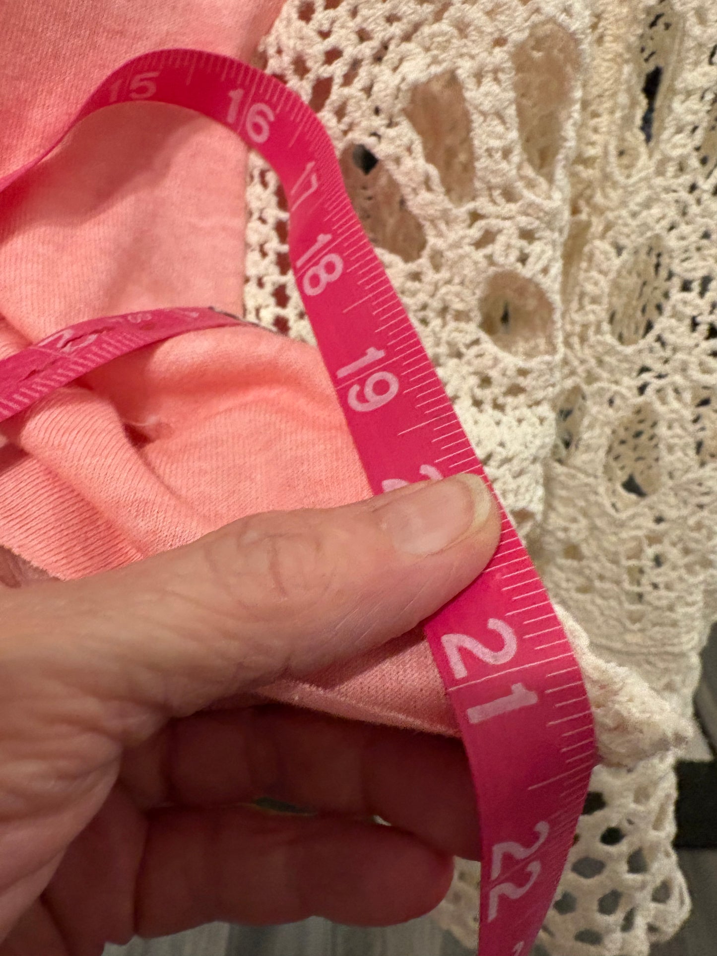 Degas Upcycled Crochet Tee Fits a Small to XL Cropped