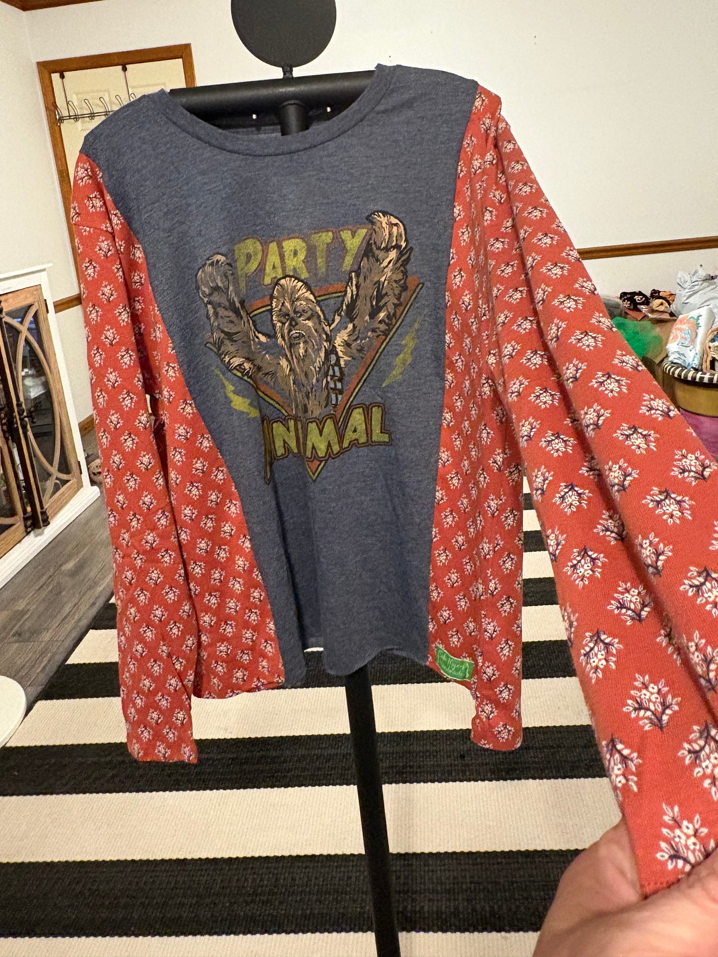 Party Animal Upcycled Tee Fits a Small to XXL OVERSIZED