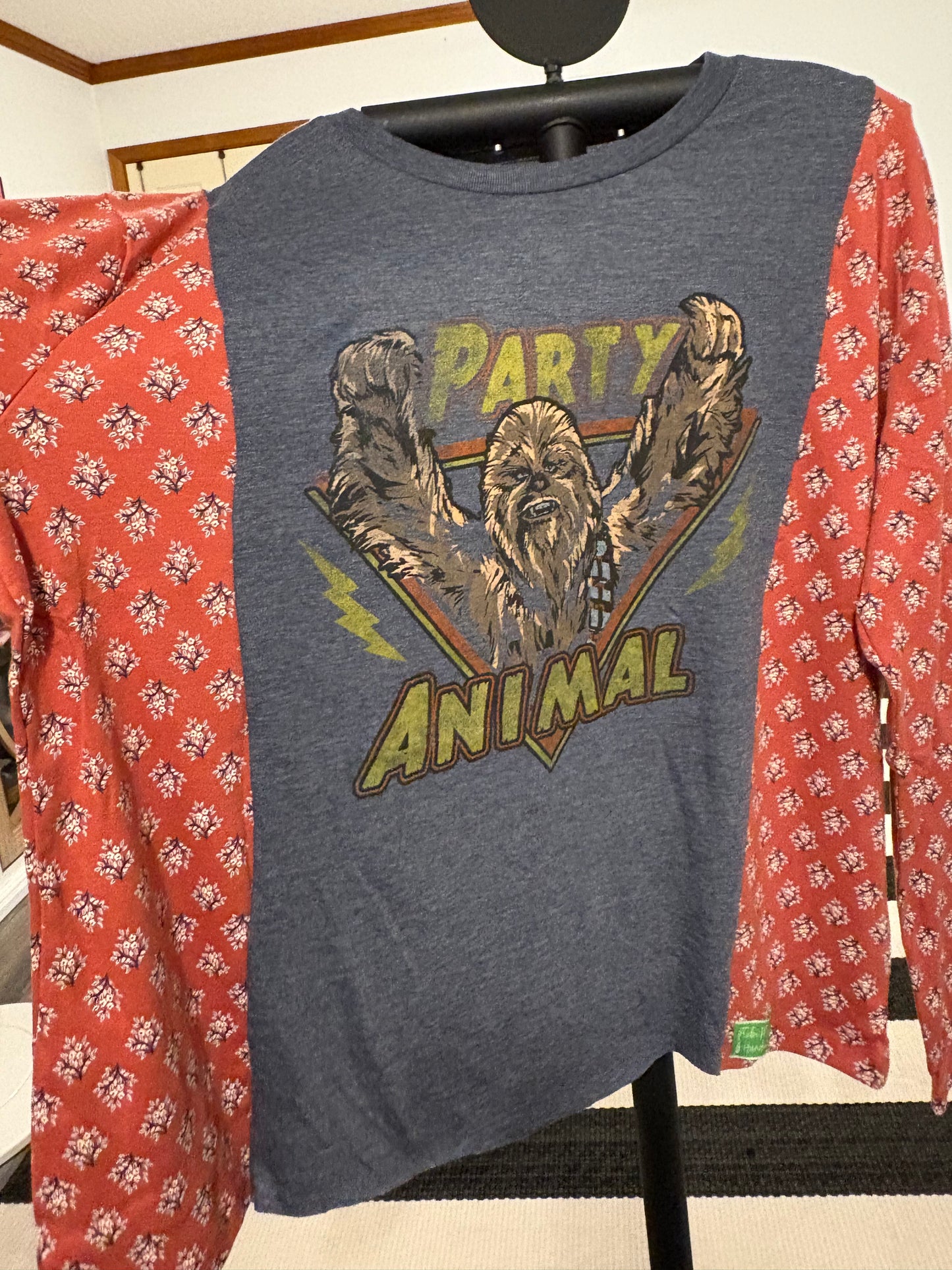 Party Animal Upcycled Tee Fits a Small to XXL OVERSIZED