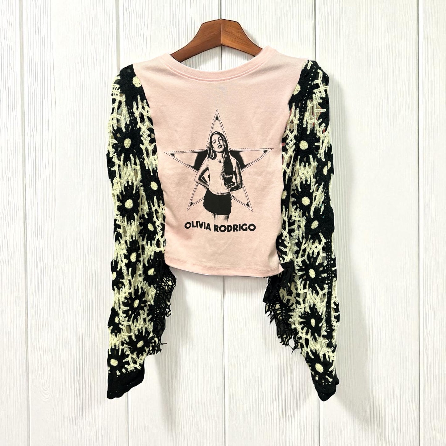 Olivia Rodrigo Upcycled Crochet Fringe Poncho Fits an XSmall to Large