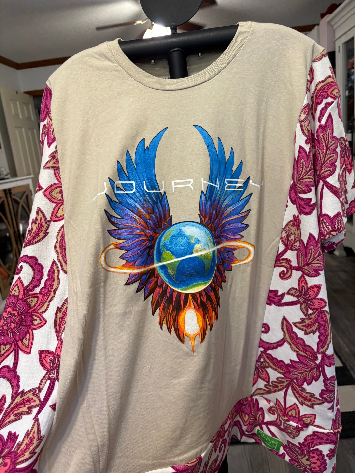 Journey Upcycled Drop Sleeve Tee Fits a Small to XXL