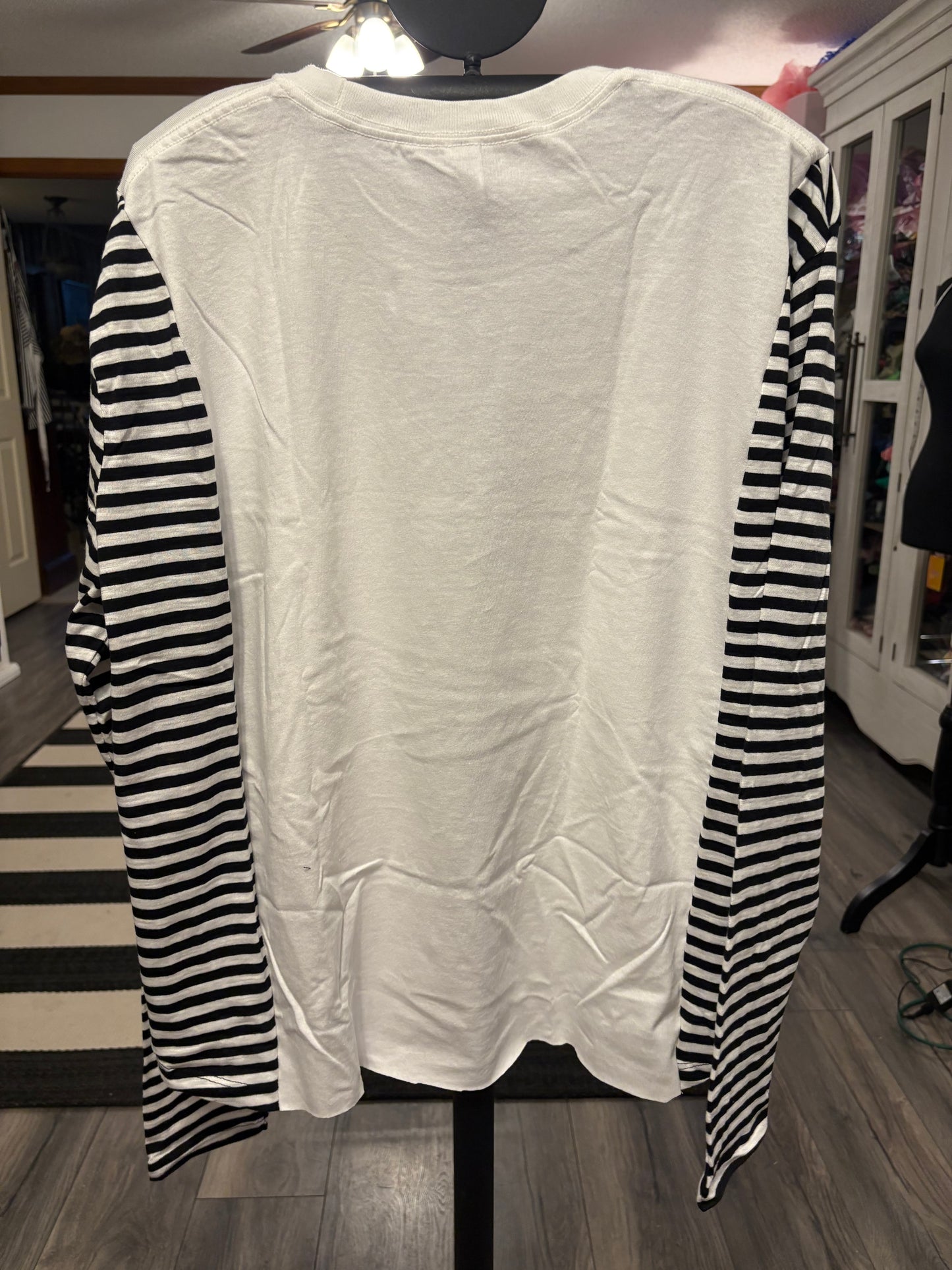 Nunchuck-Nun Upcycled Long-Sleeve Knit Tee Small to XXL