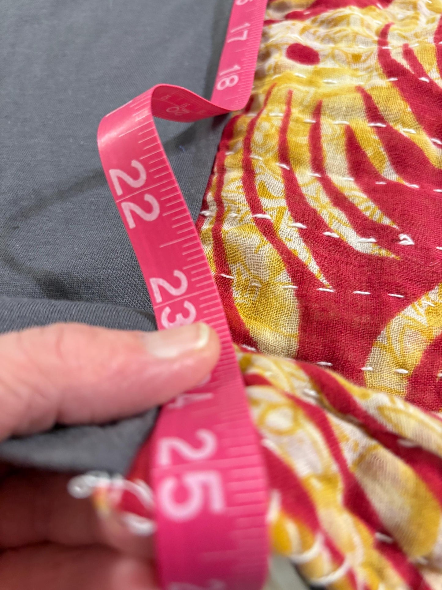 Hello Kitty Upcycled Vintage Kantha Upcycled Tee One Size Fits a Small to XL