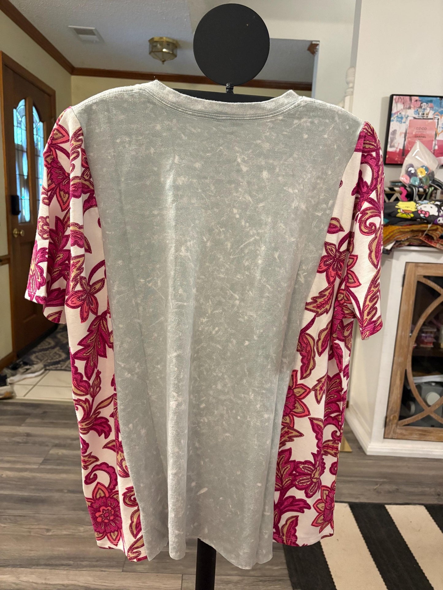 Enjoy Upcycled Drop Shoulder Tee One Size Fits a Small to XXL