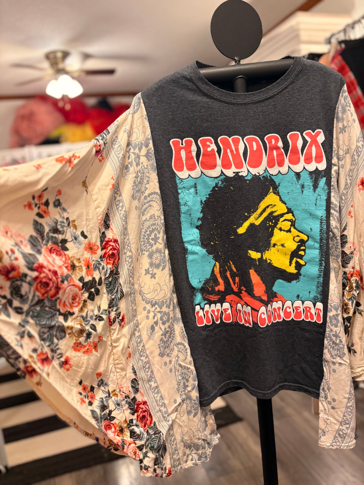 Voodoo Child Upcycled Kimono Tee One Size Fits a Small to XXL