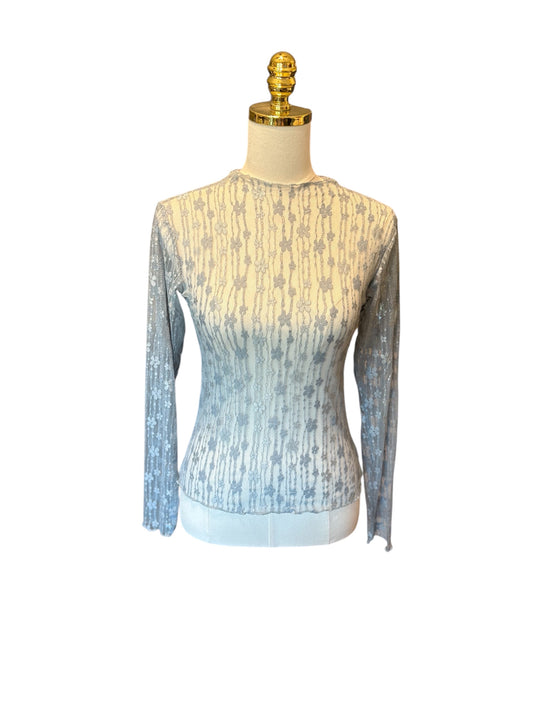 Beautiful Blue Mesh Top