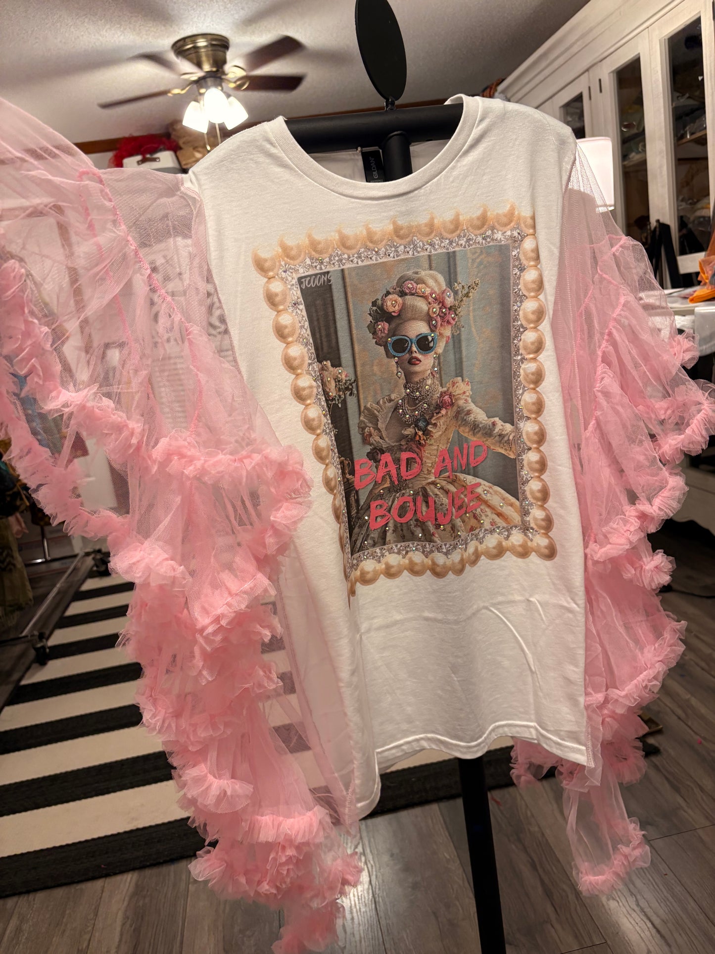 Bad and Bougie Rockstar Ruffle Top One Size Fits a Small to 2x