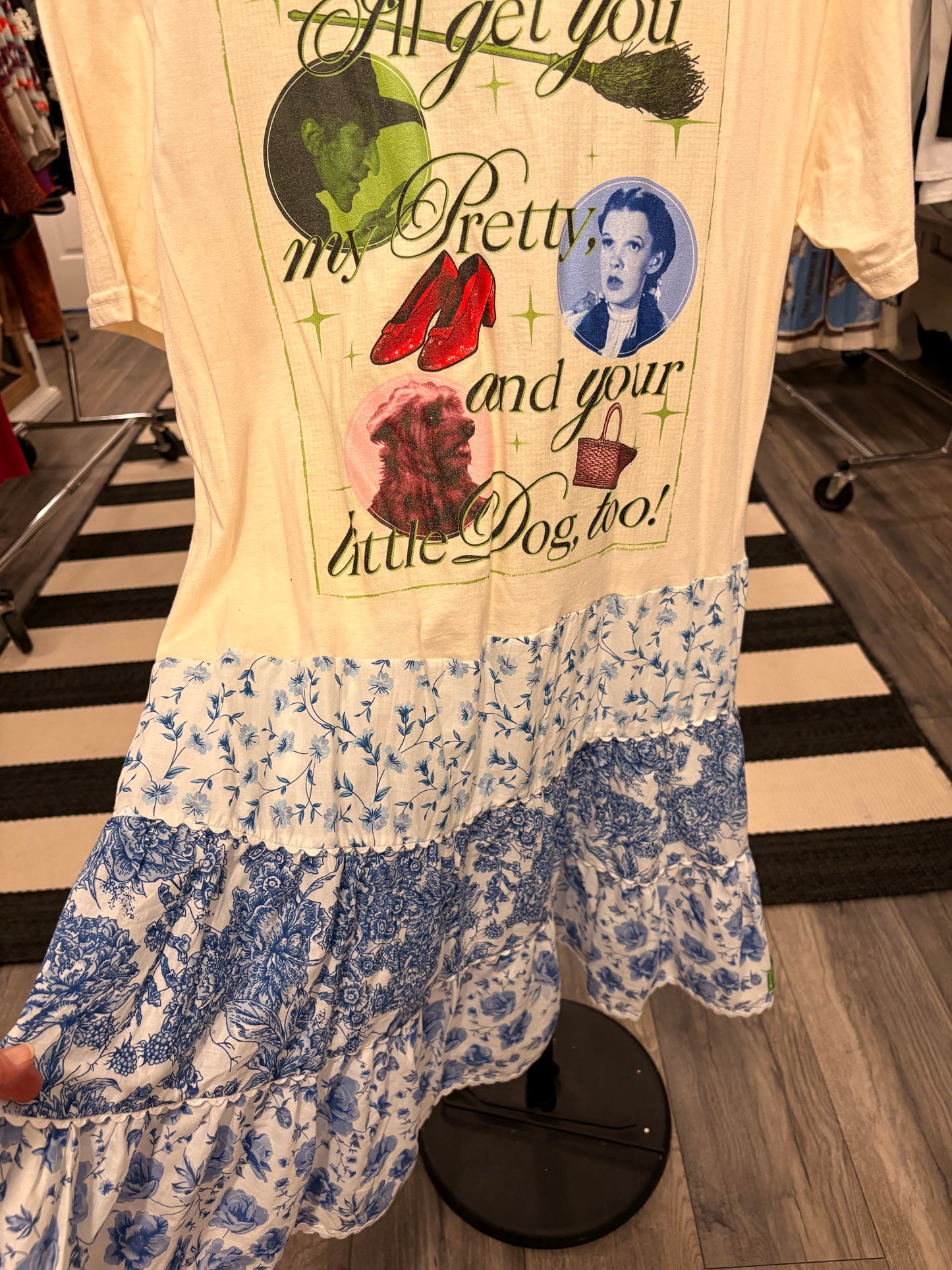 I’ll Get You My Pretty Upcycled Tee Dress One SIze Fits a Small to Large