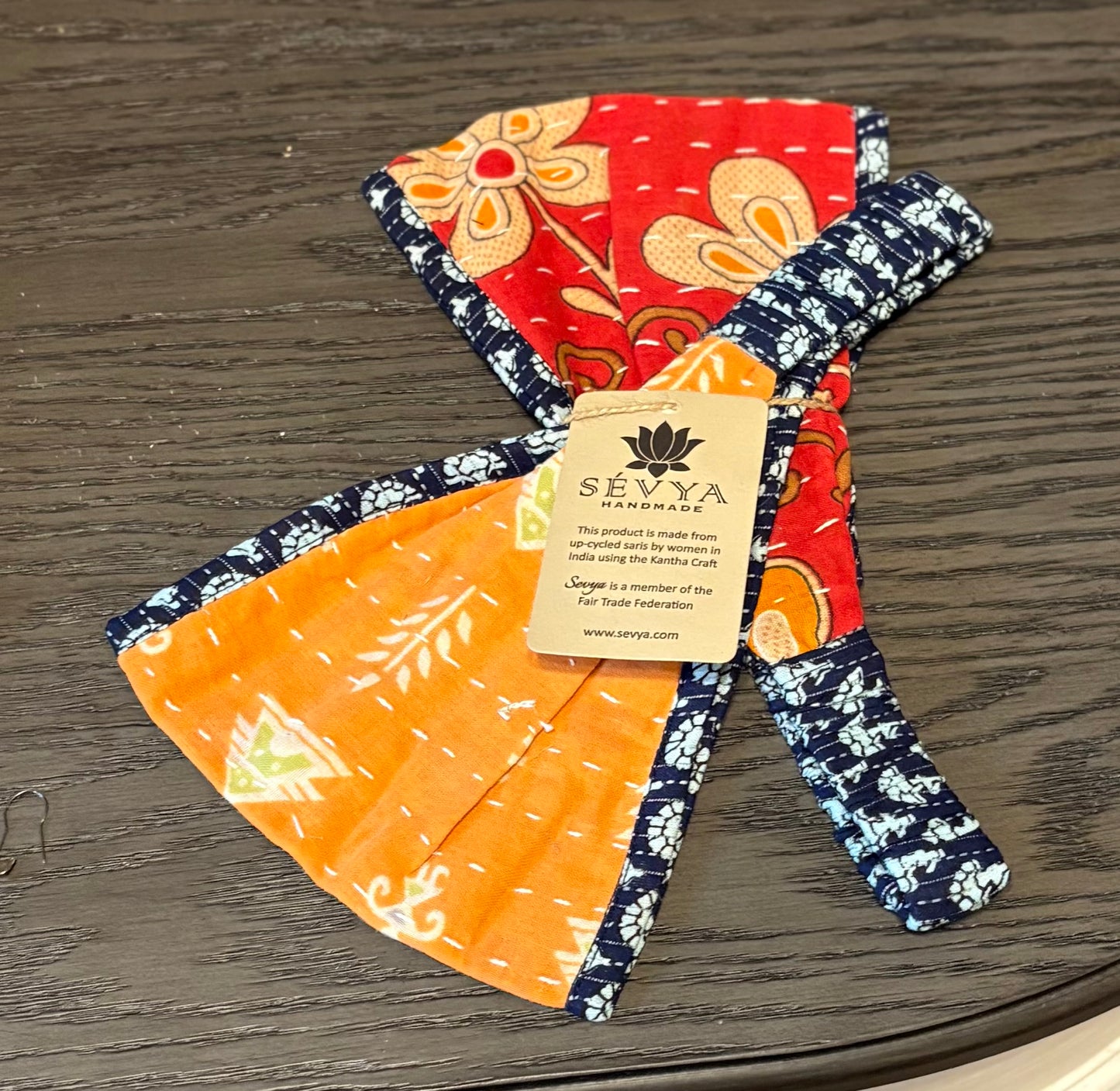 Reversible Kantha Headbands, Set of 2