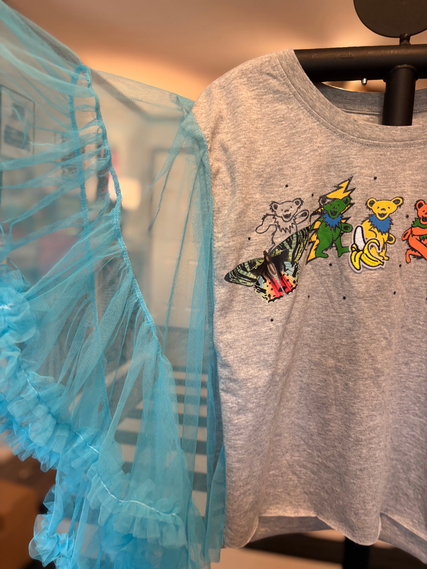 Grateful Dead Upcycled Rockstar Poncho One Size Fits a Small to XL