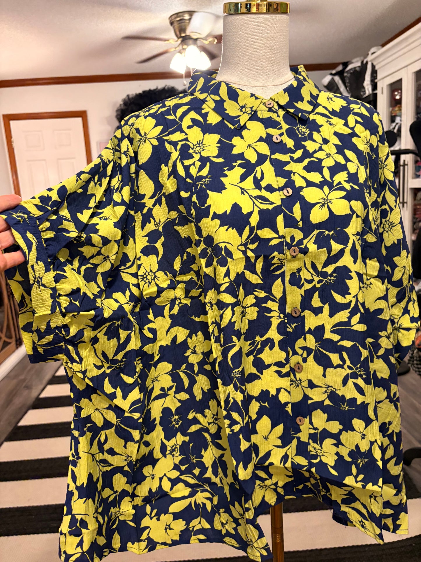 Electric Green Blouse Large