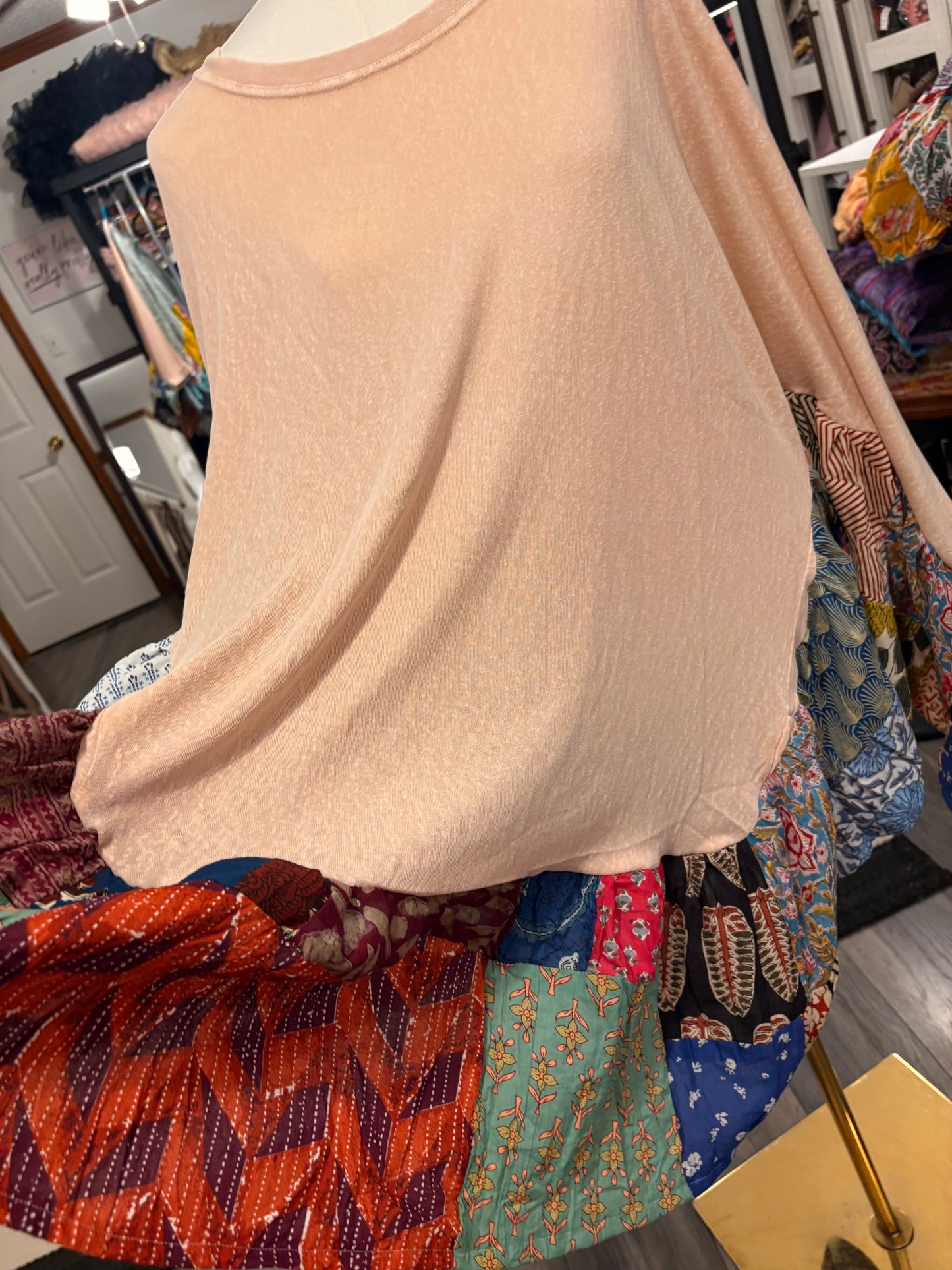 Madeline Upcycled Butterfly Poncho One Size Fits a Large to 3X