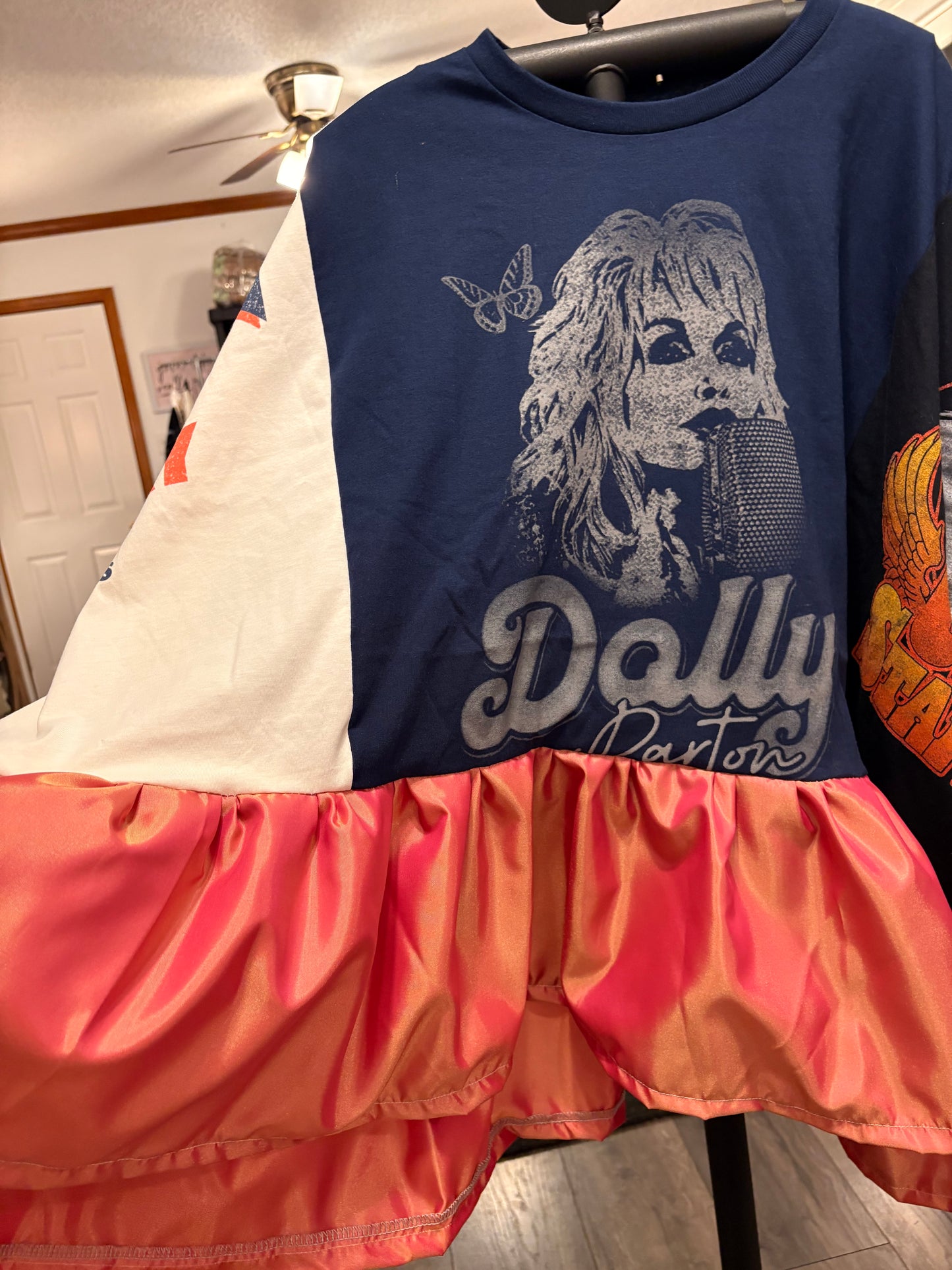 Country Legends Upcycled Rockstar Fairytale Top One Size Fits a Small to 3X Super Oversized!