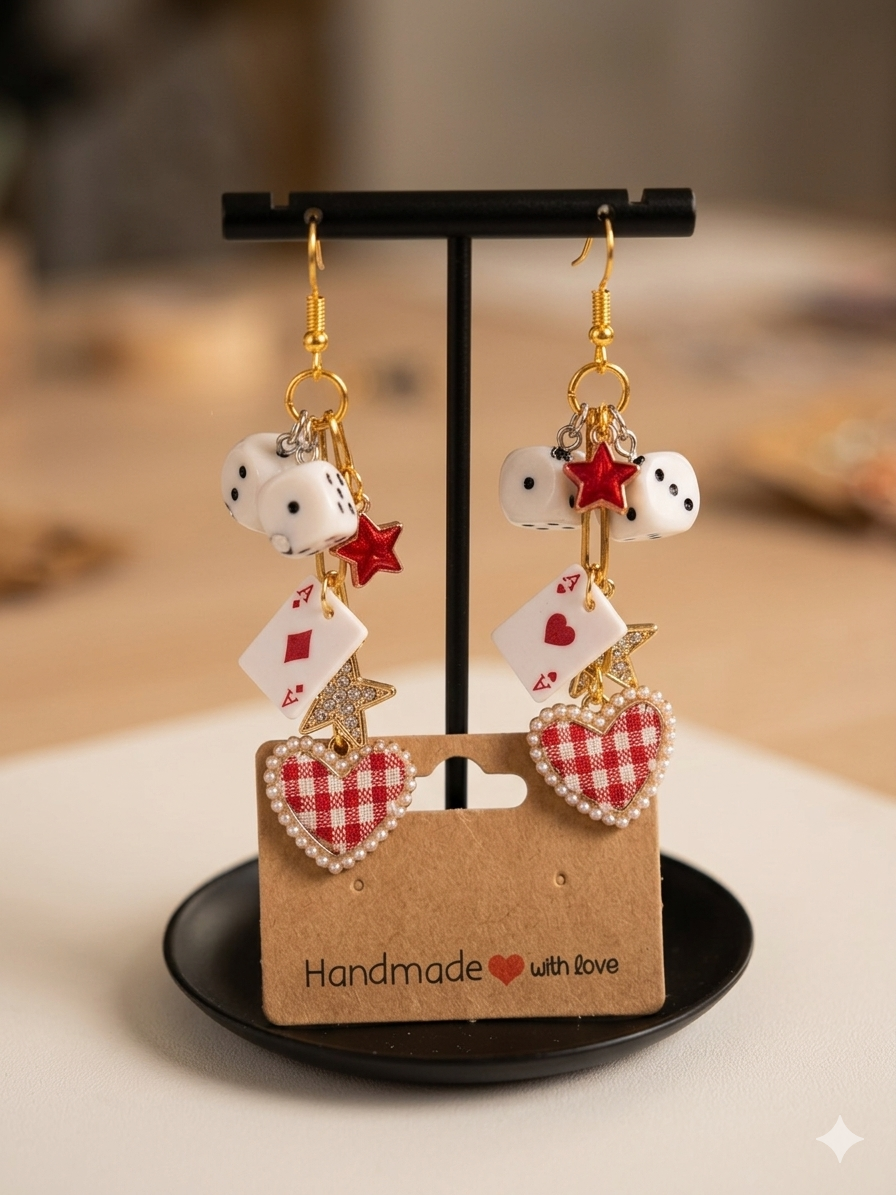 Take a Gamble Charm Earrings