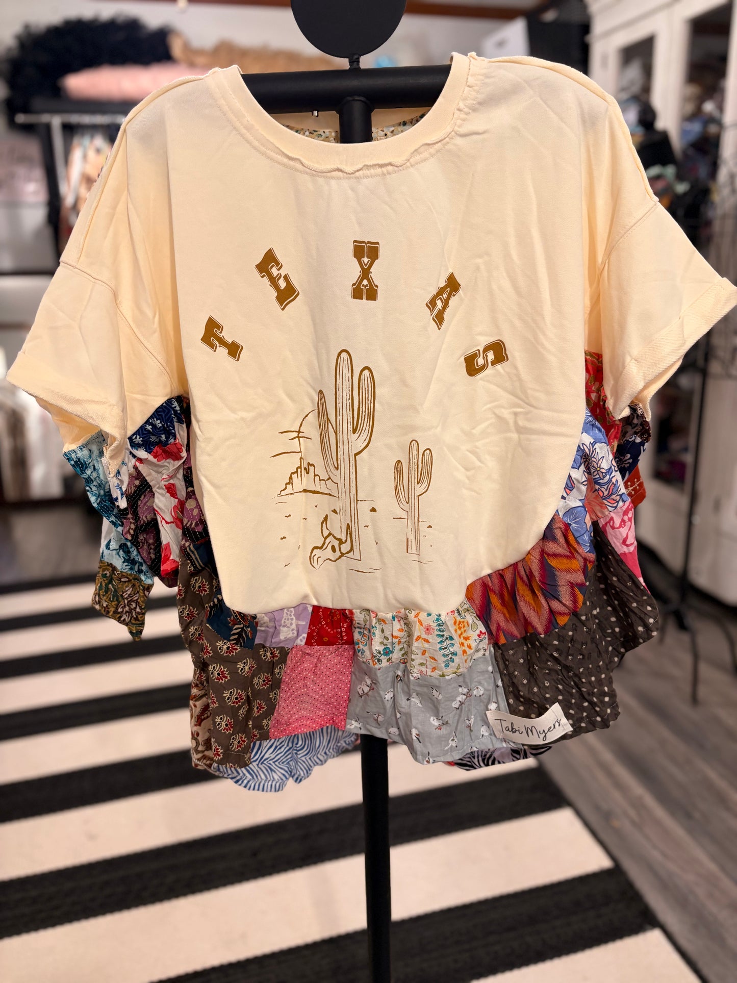Texas Upcycled Butterfly Poncho One Size Fits a Small to XL