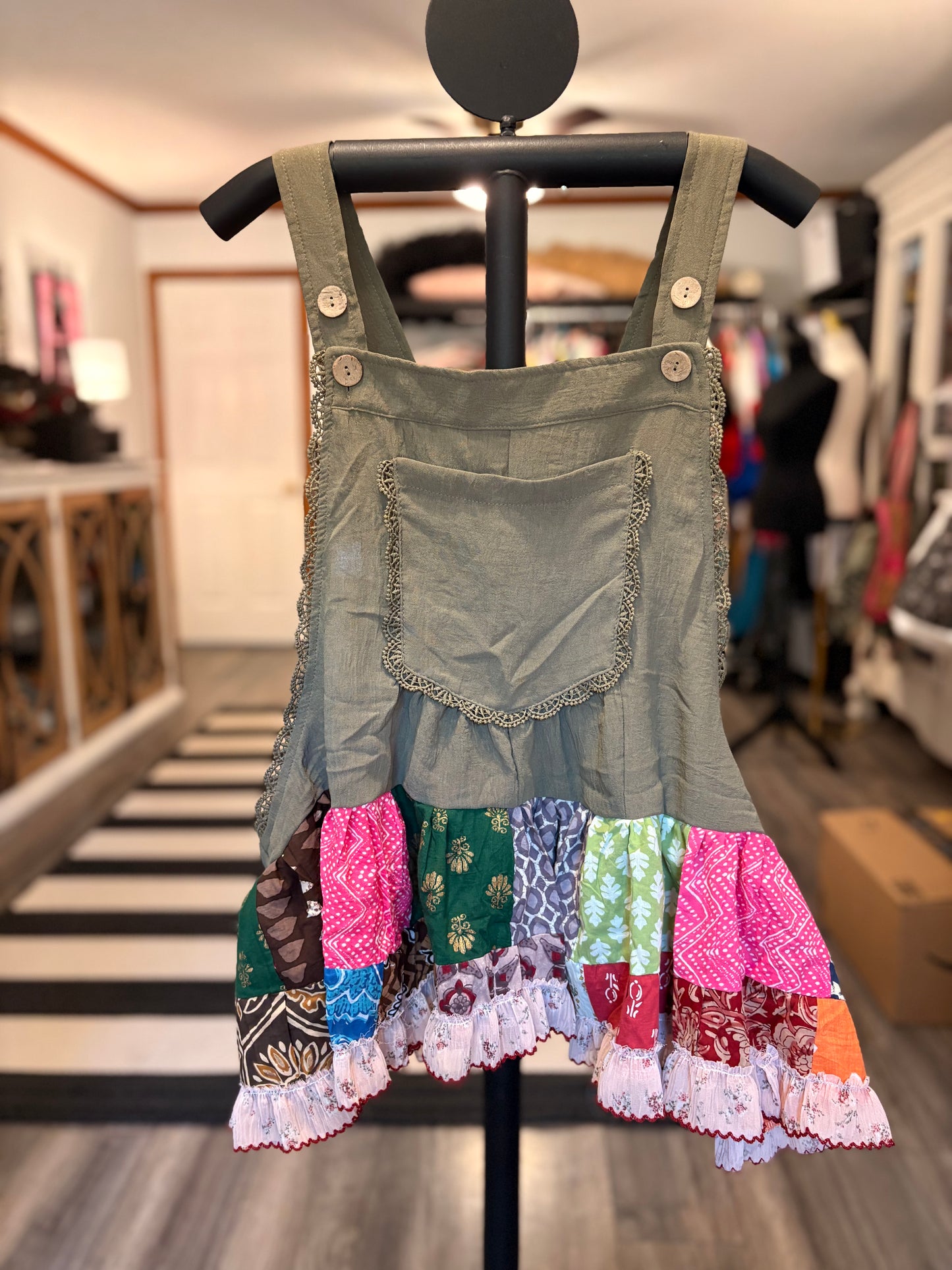 Corrin Upcycled Overall Top Fits Small to XXL Size 2-18