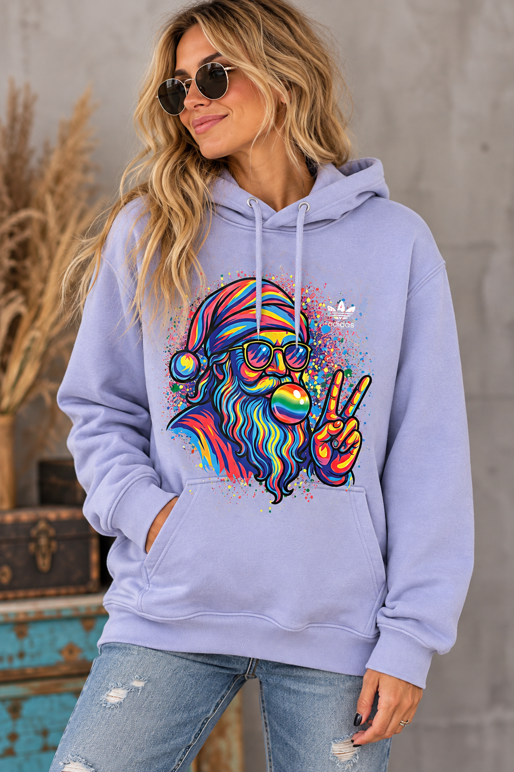 Peace Santa Baby Sweatshirt Small