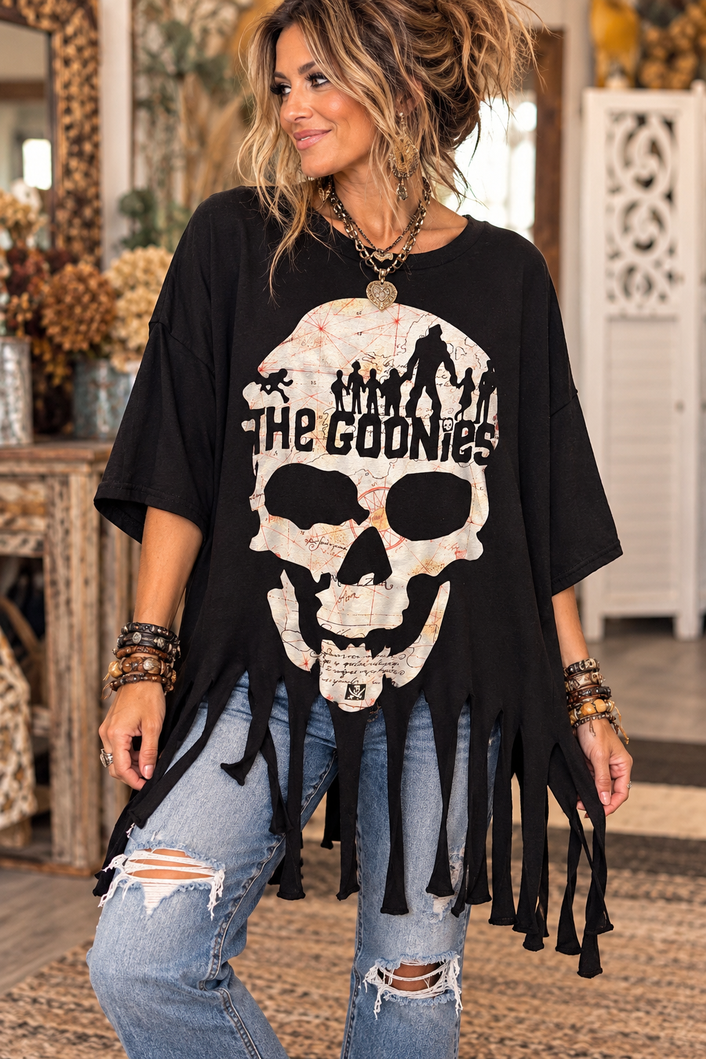 Hey You Guys Fringe Tee One Size Fits Small to 4X