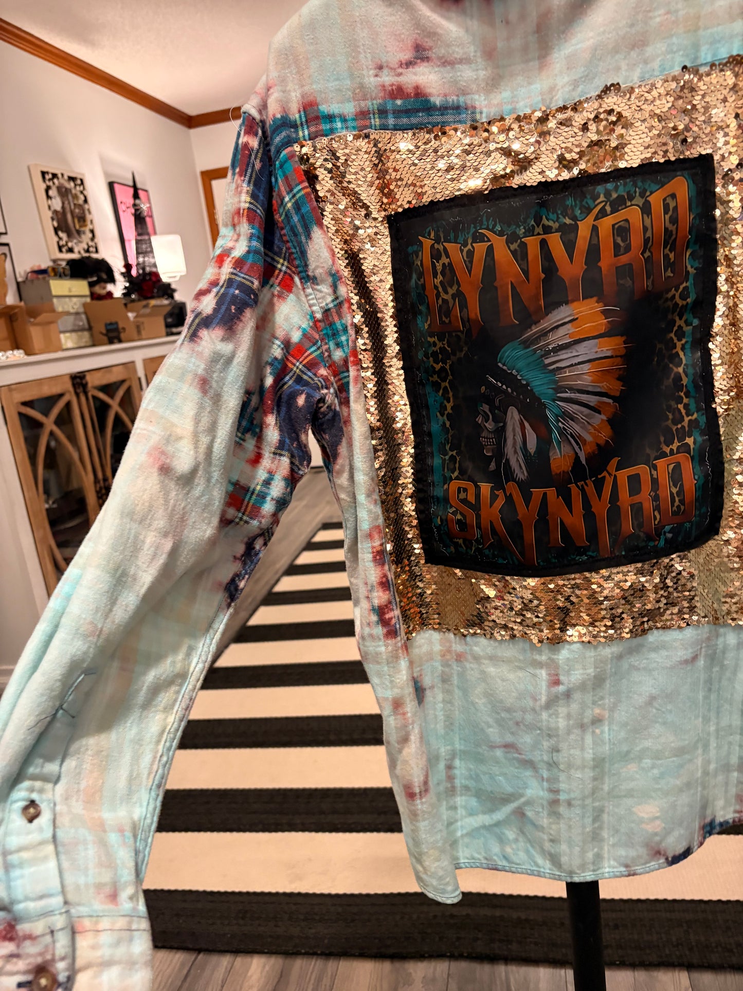 Lynard Skynard Flashy Flannel
Fits a Small to XXL 4-16