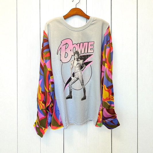 Bowie Upcycled Tee One Size Fits a Small to 2X