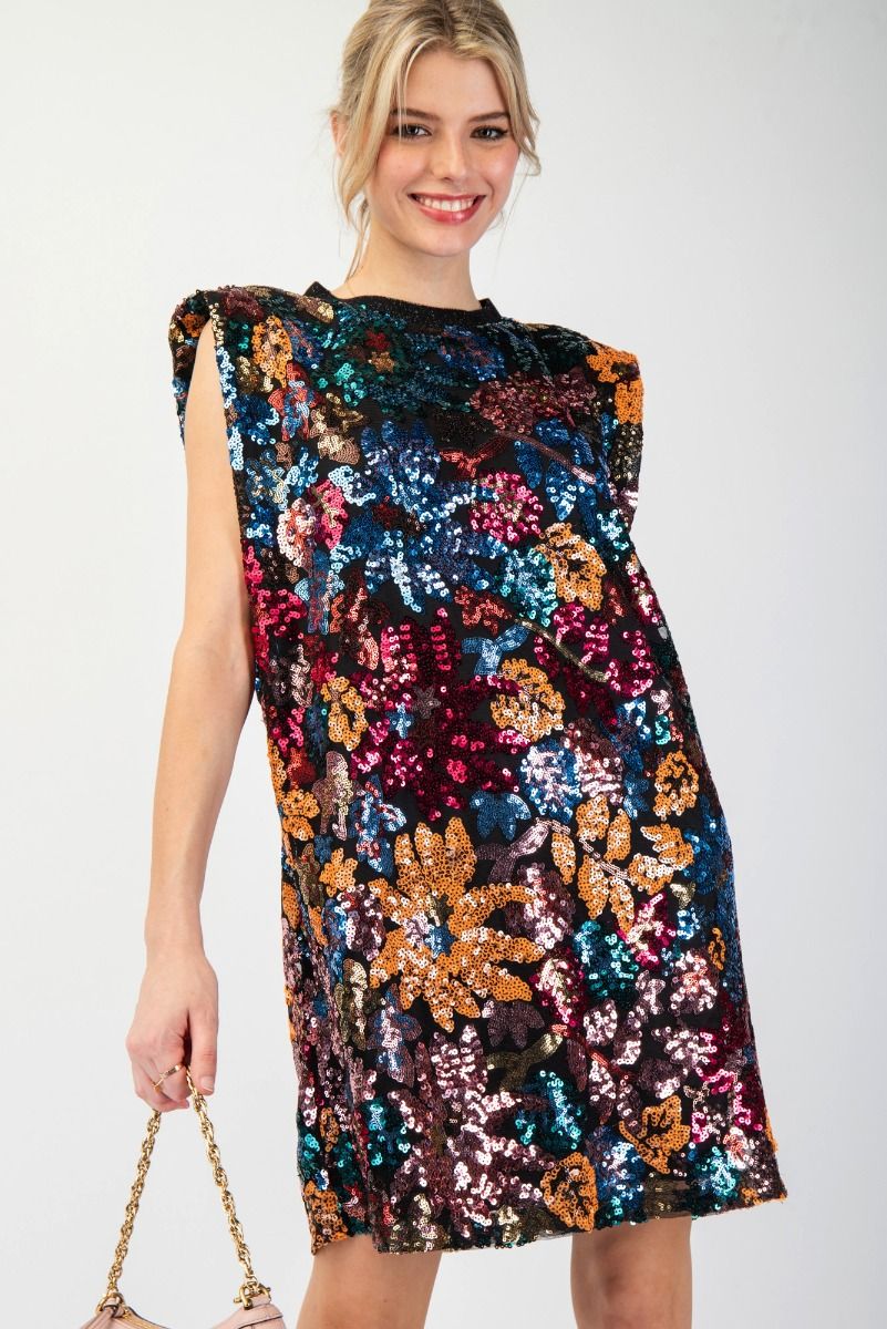 Sleeveless Sequin Dress