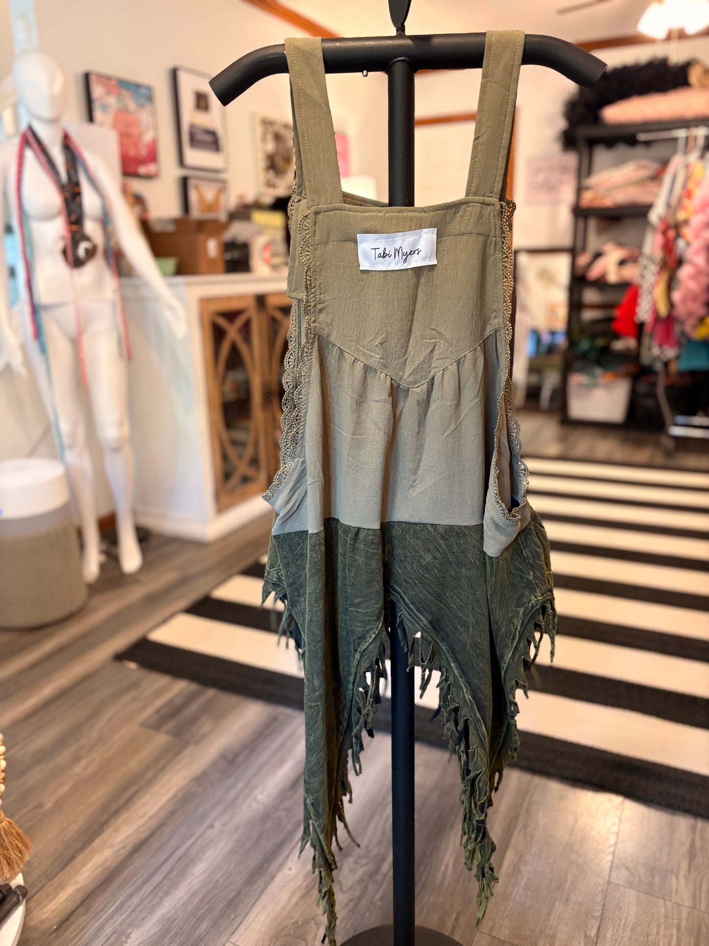 Mikki Upcycled Overall Top Fits Small to 3X Size 2-20