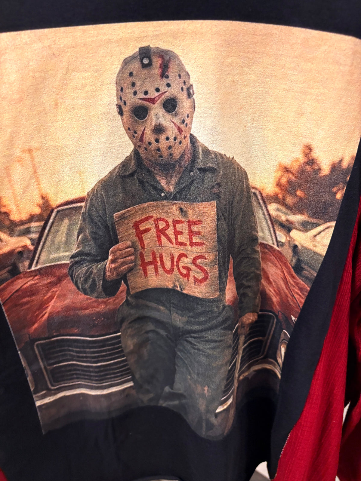 Free Hugs Red Glam Tee One Size Fits a Small to XXL