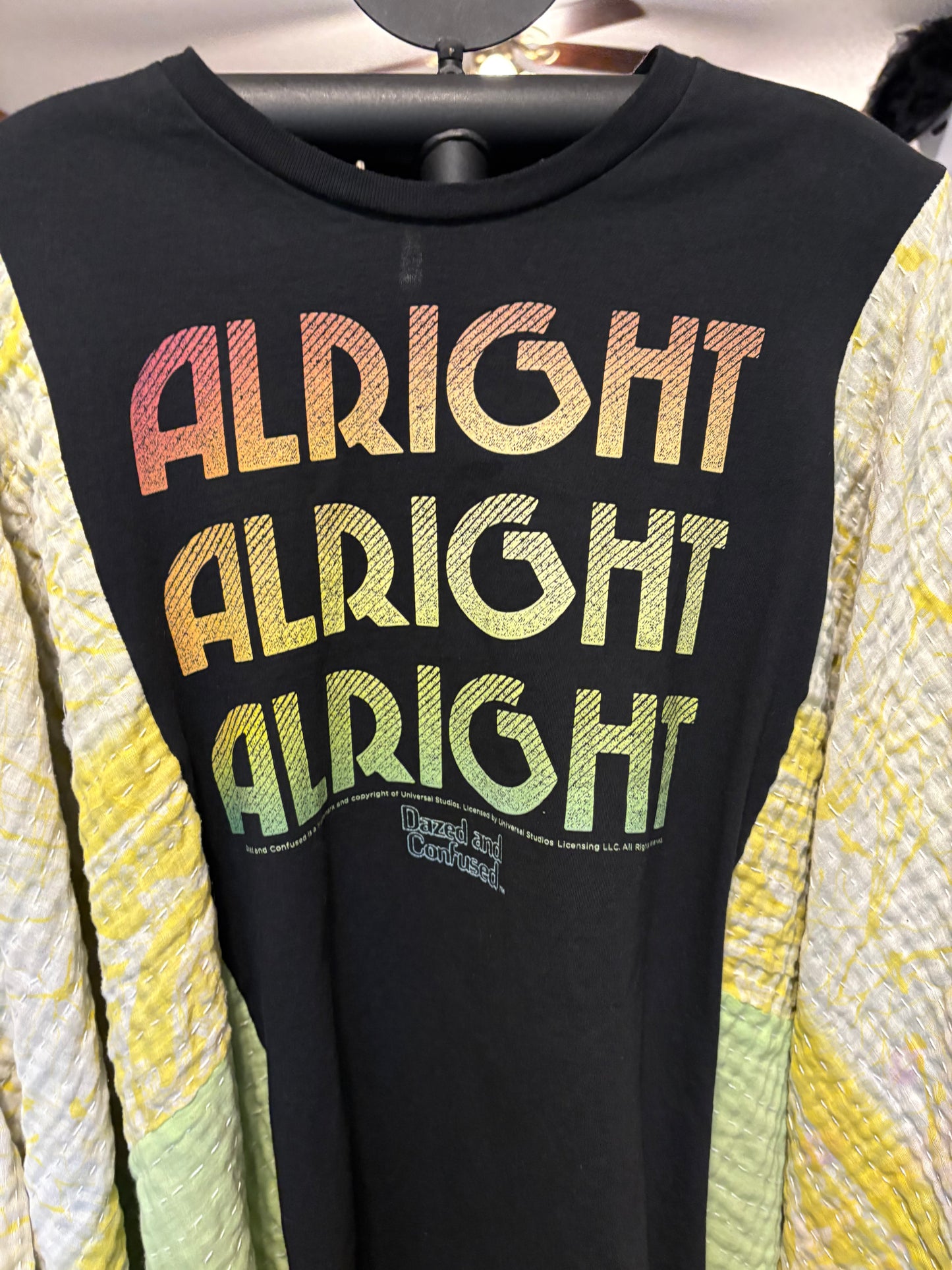 Alright Upcycled Vintage Kantha Poncho Tee One Size Fits a Large to 3X