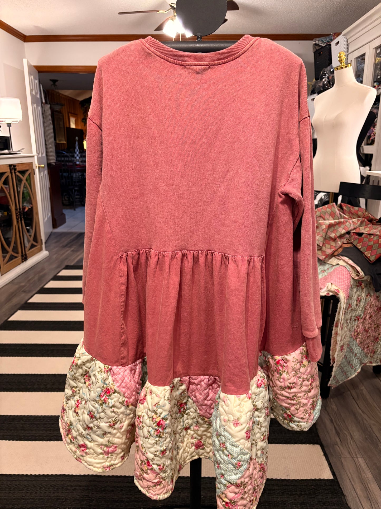 Betsy Upcycled Quilt Jumper One Size Fits Small to XL Oversized!