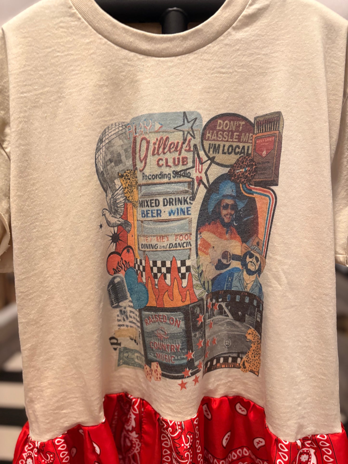 Urban Cowboy Drama Ho/Lo Bandana Tee One size fits a Small to Large 6-12