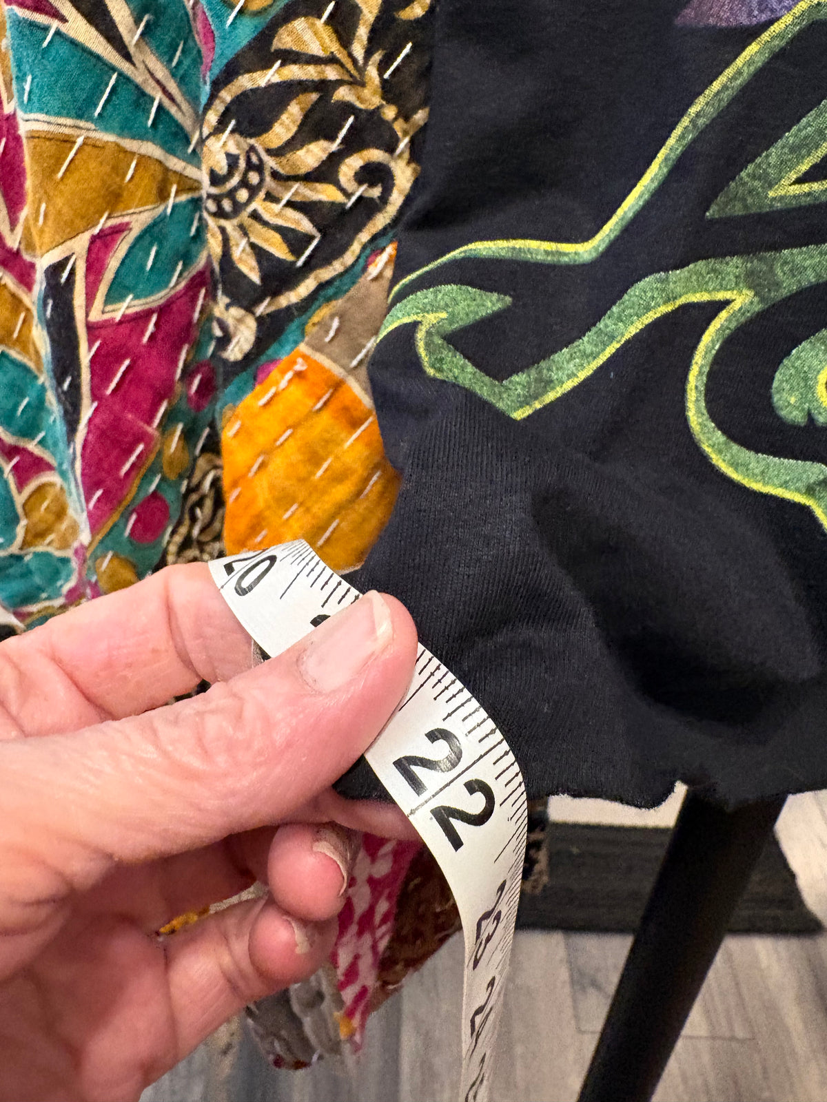 Talk Dirty Upcycled Vintage Kantha Quilt Poncho One Size Fits a Small to XXL CROPPED