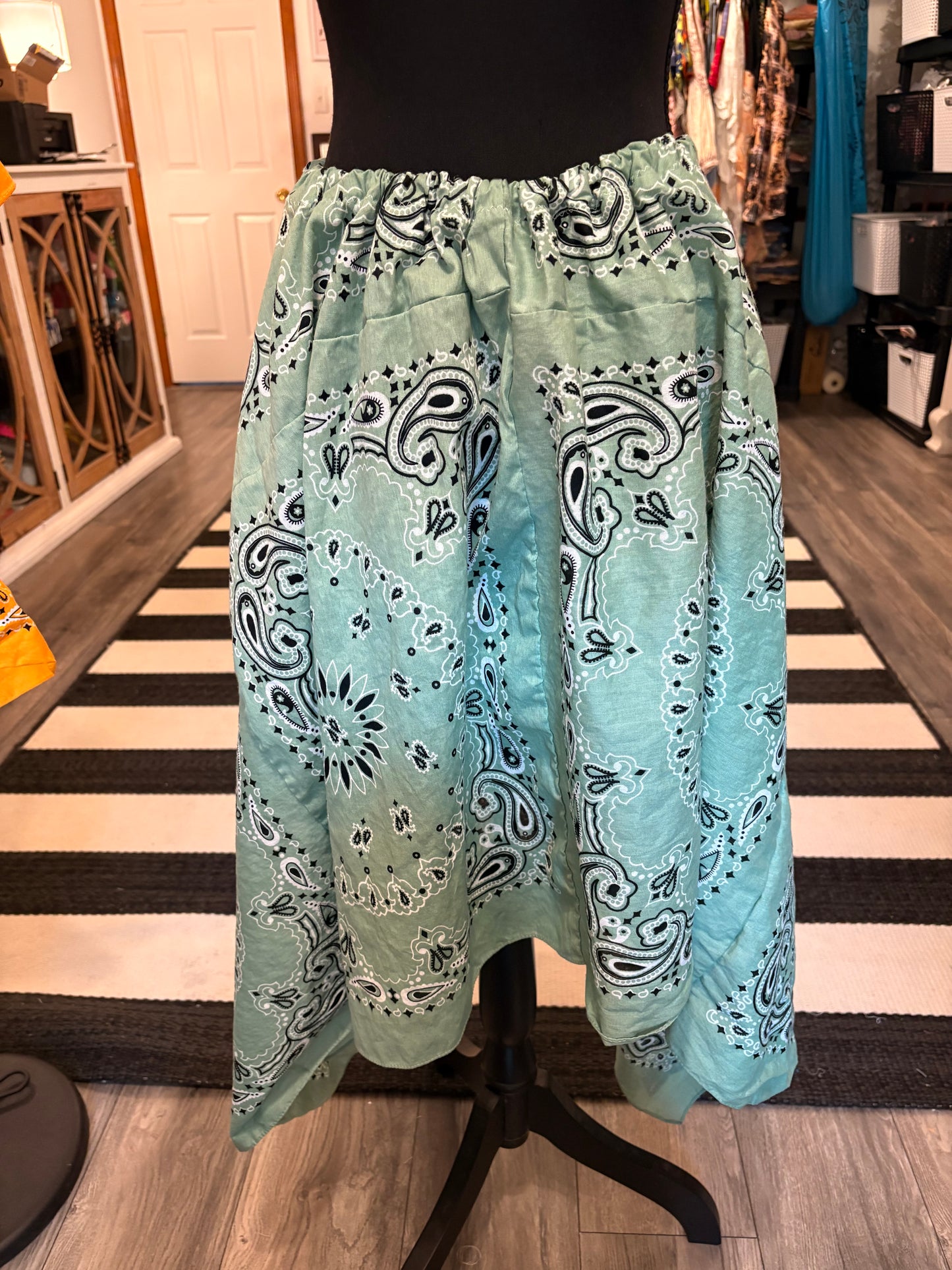 Sage Bandana Skirt Fits a Small to 3X
