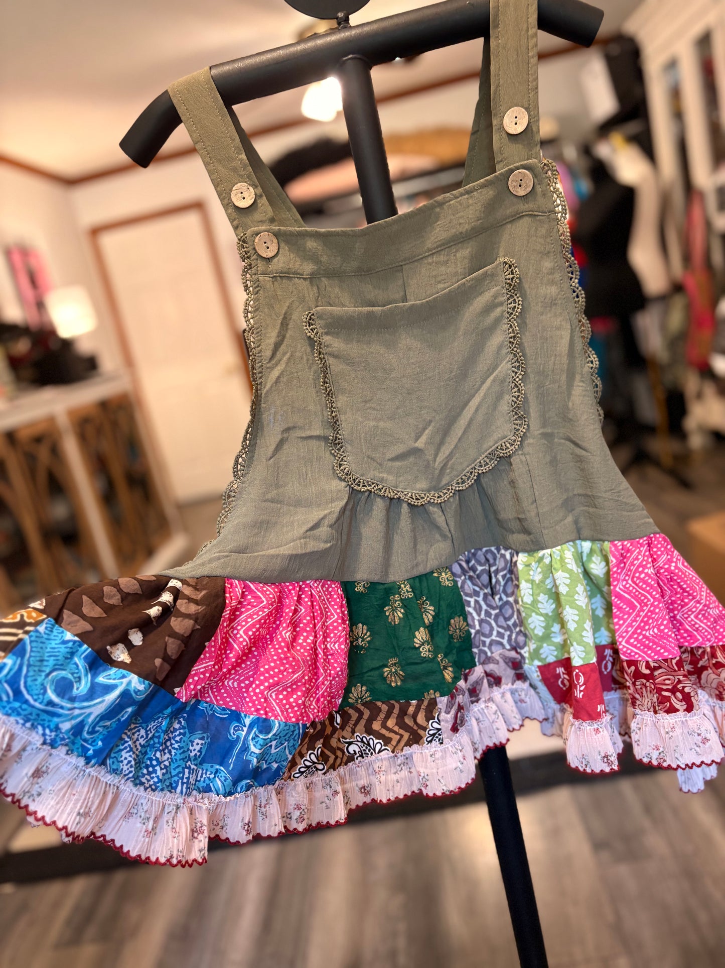 Corrin Upcycled Overall Top Fits Small to XXL Size 2-18