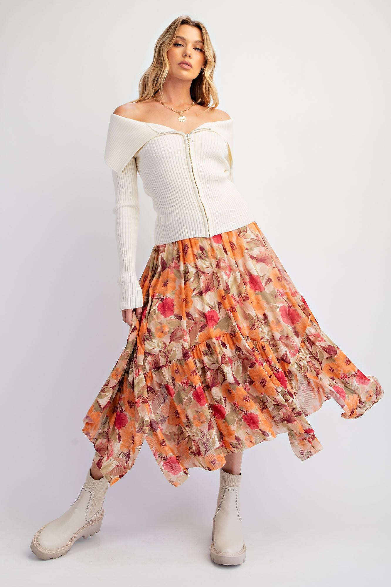 I’m Peachy Ballerina Asymmetrical Skirt