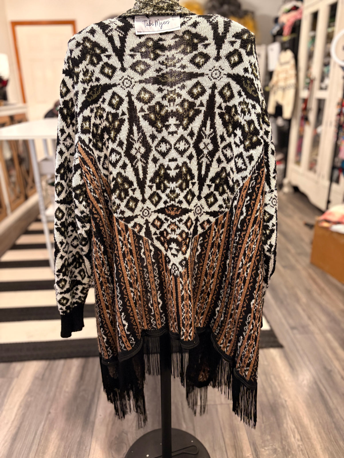 Cheetah Glam Open Sweater One Size Fits a Small to XXL