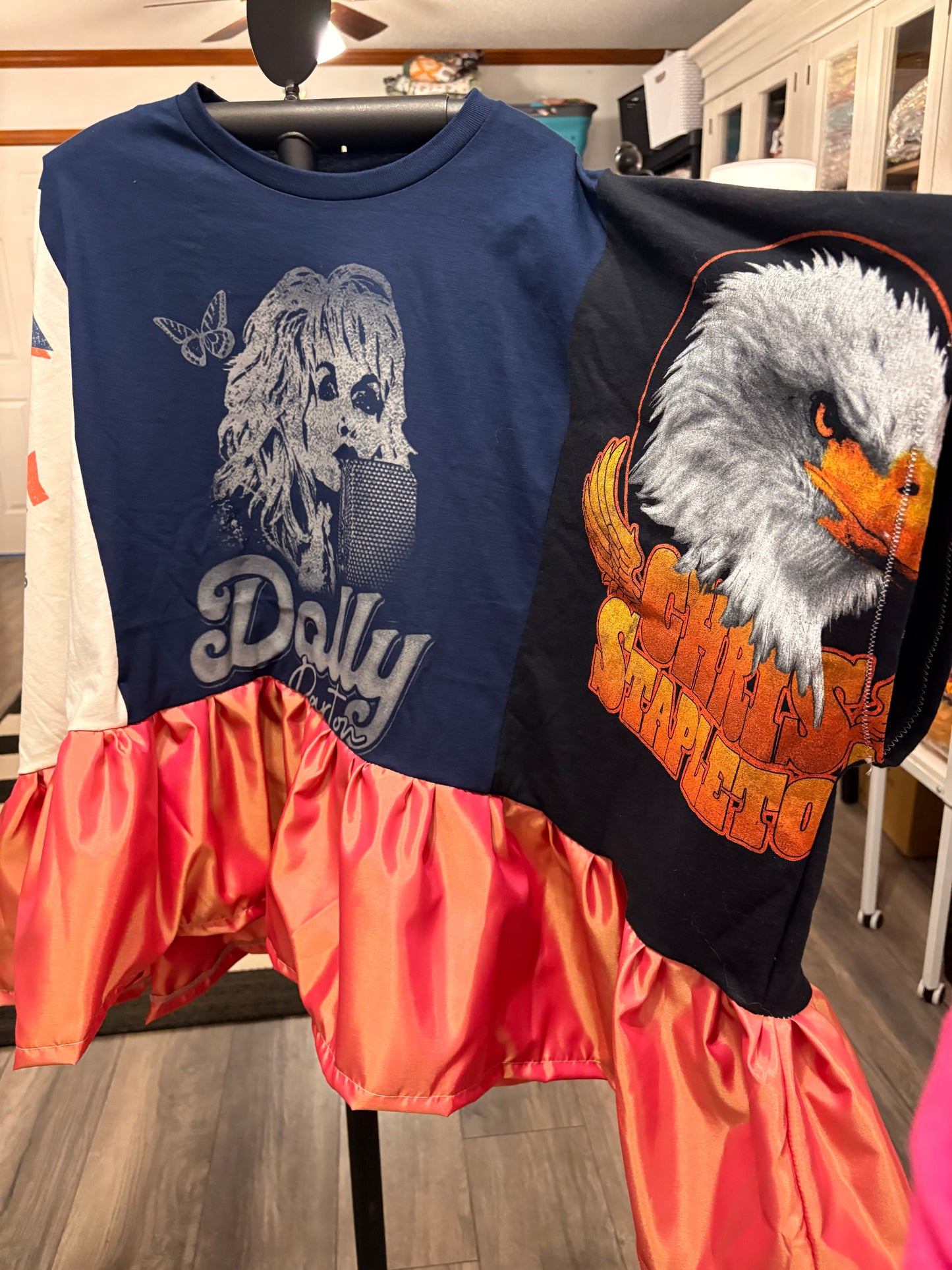 Country Legends Upcycled Rockstar Fairytale Top One Size Fits a Small to 3X Super Oversized!