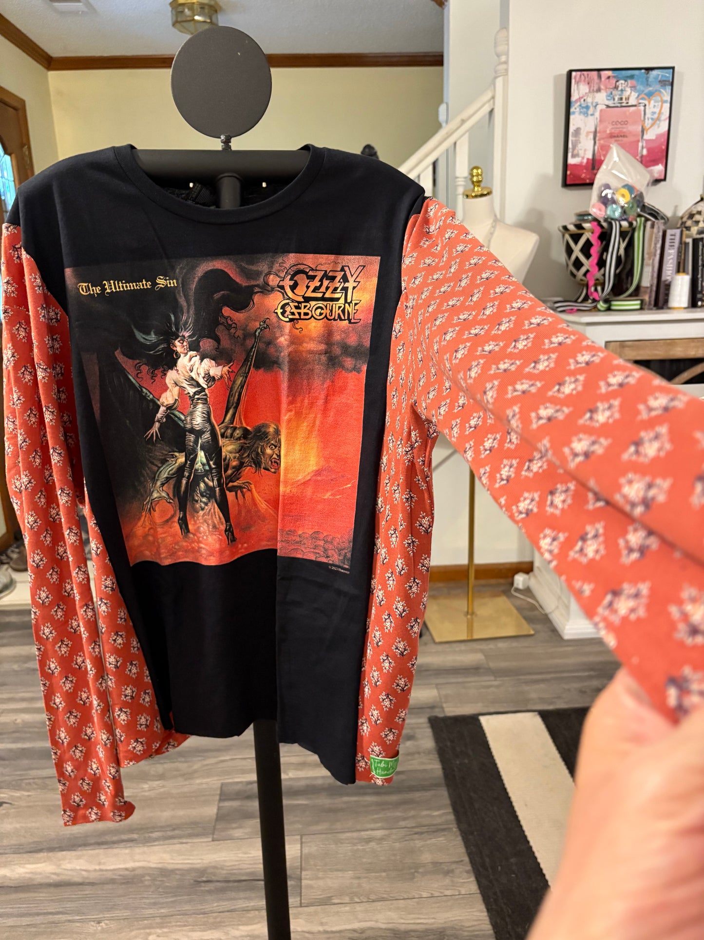 Ozzy Ultimate Sin Upcycled Drop Sleeve Tee One Size Fits a Small to 3X