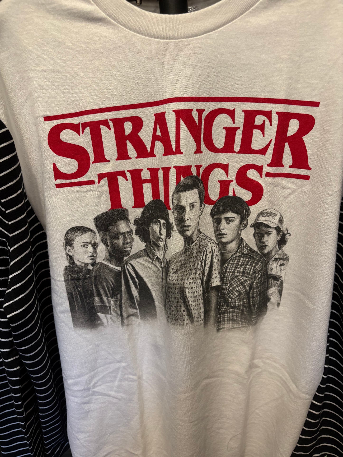 Stranger Things Upcycled Long Sleeve Knit Tee One Size Fits a Small to XL