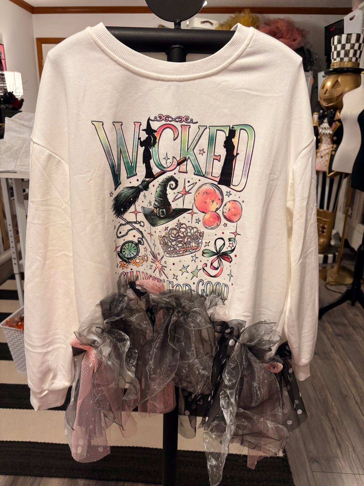 Change For The Good Fringe Hi/Lo Sweatshirt One Size Fits XS to Medium