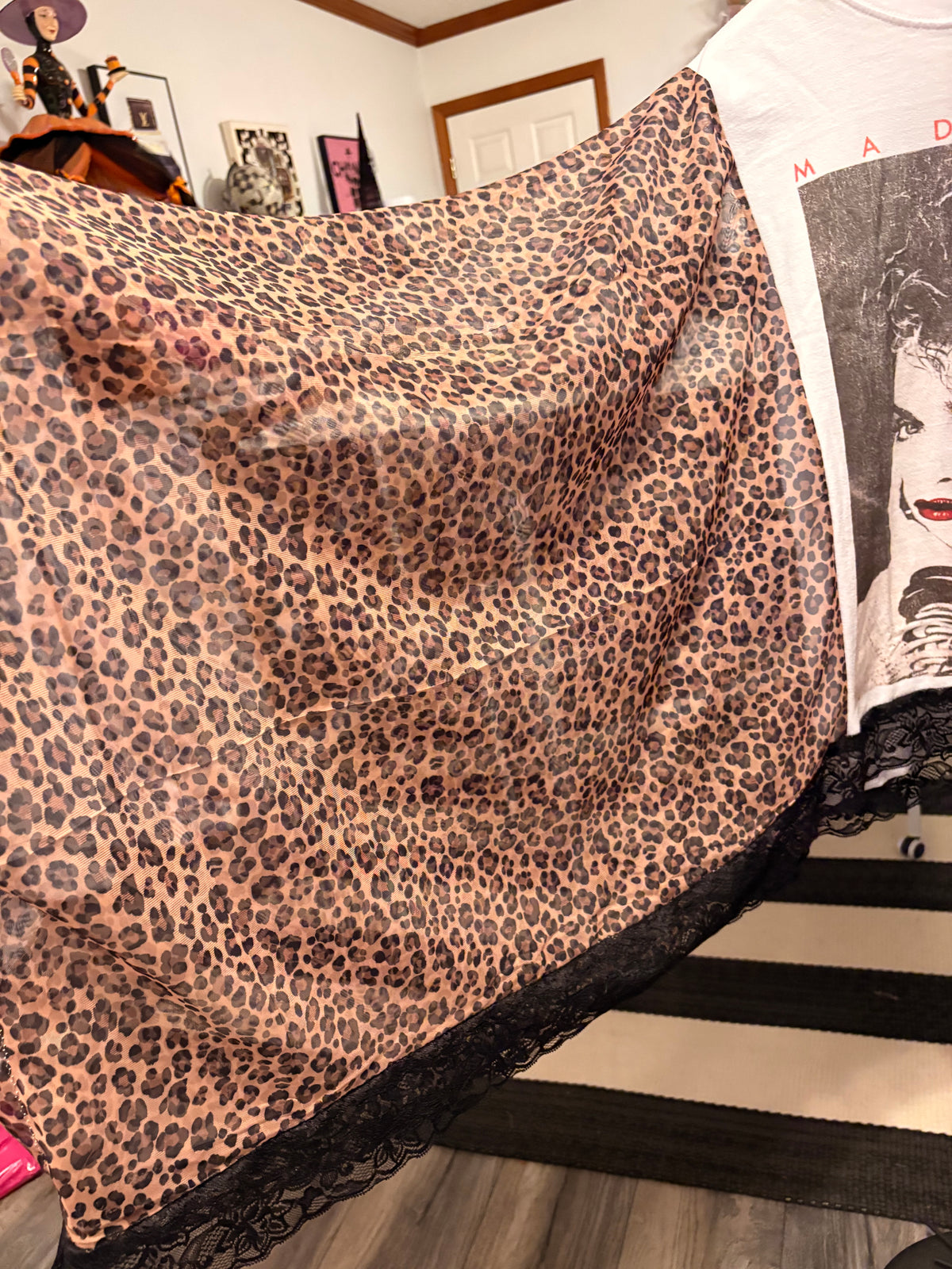 Like A Virgin Leopard Poncho One Size Fits a Small to XL