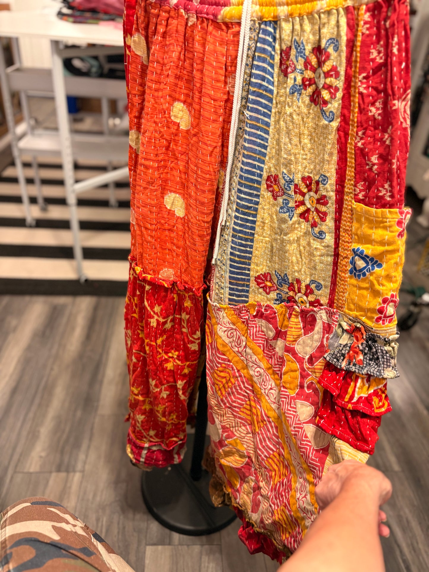 Sierra Kantha Quilt Pants One Size Fits a Small to XXL