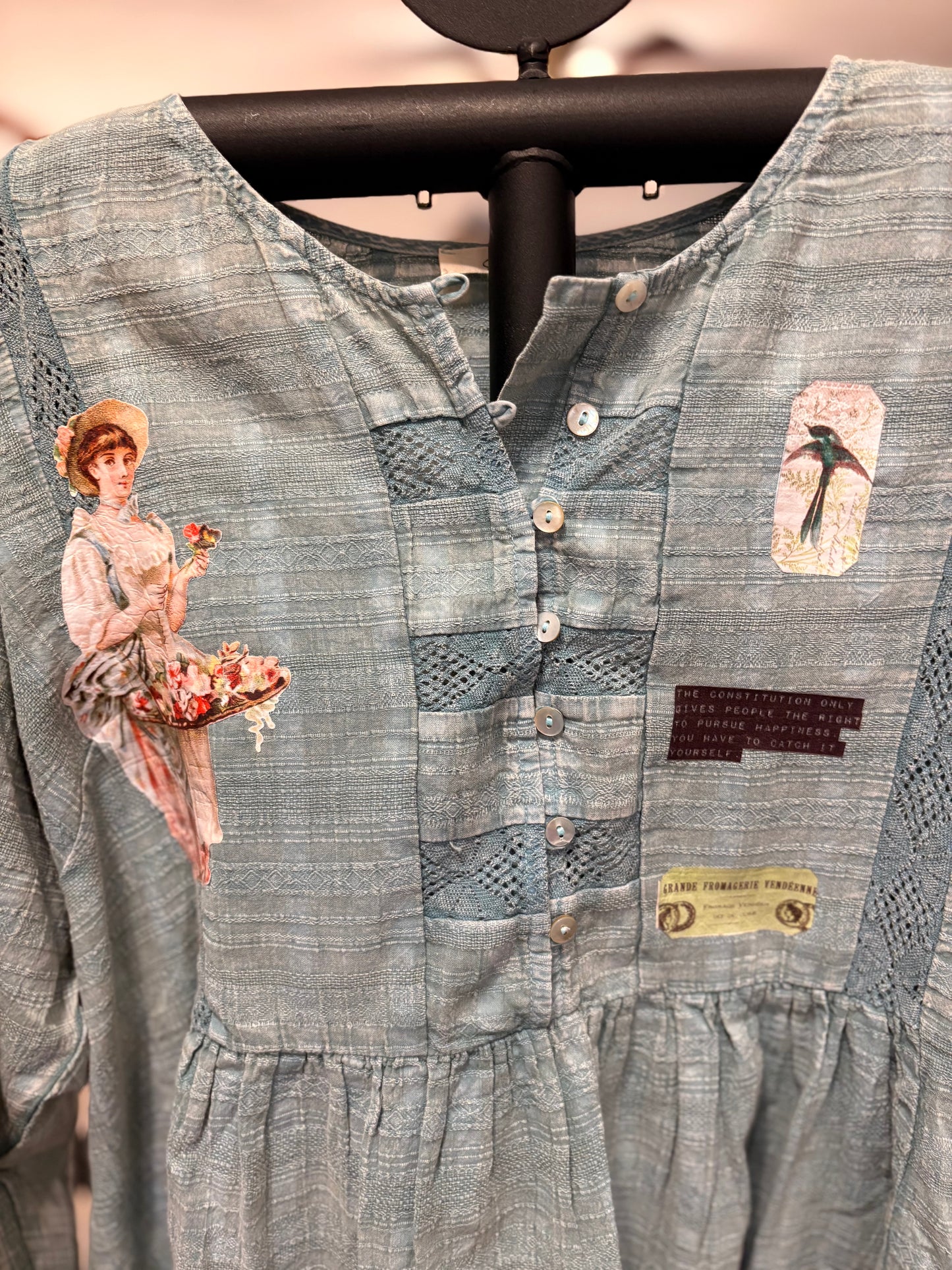 Happiness Upcycled Speak To Me Shirt Fits a Small to XL (2-14)