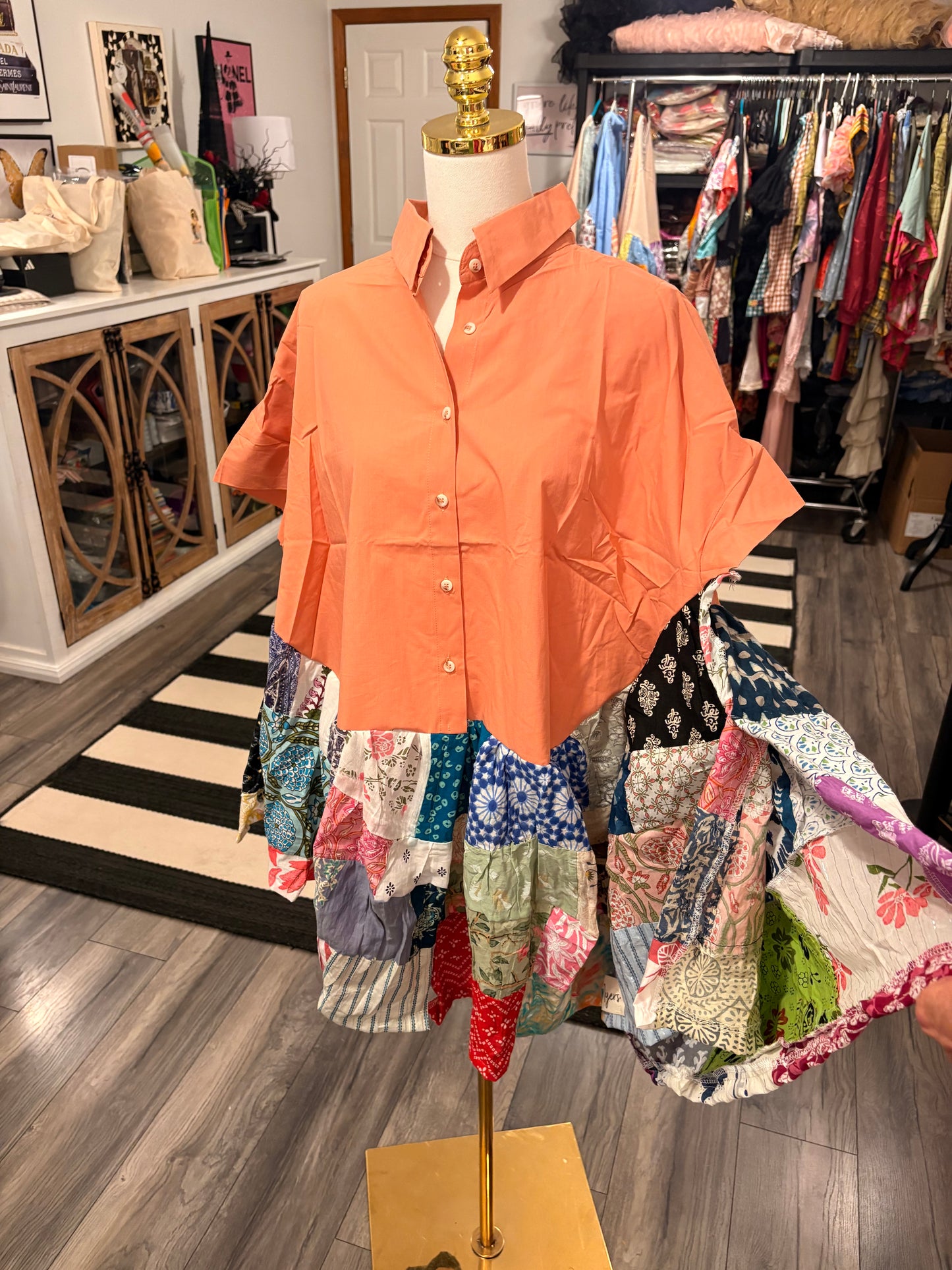 Amelia Upcycled Butterfly Poncho One Size Fits a Large to 3X