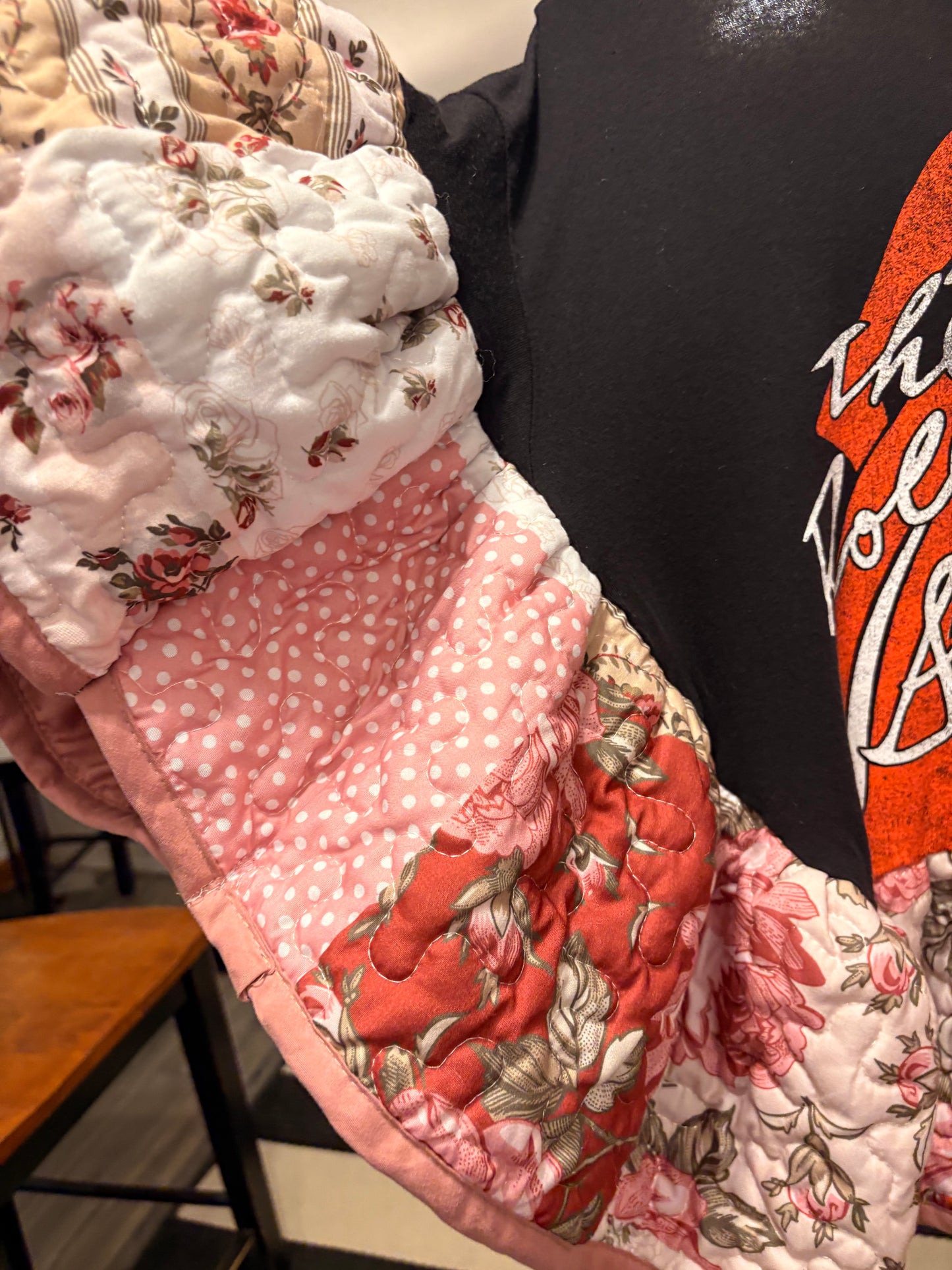 Stones Quilted Rock Angel Poncho One Size Fits a Small to XL OVERSIZED